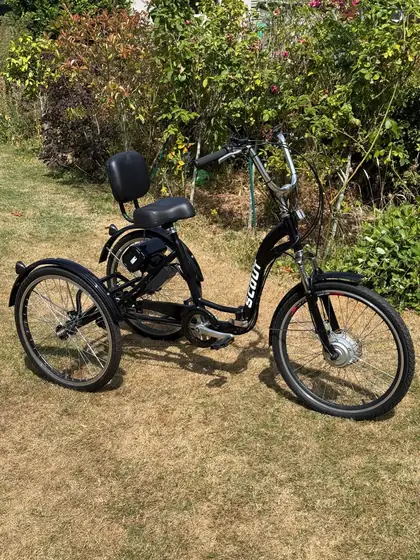 Electric-assist adaptive trike with supportive seating