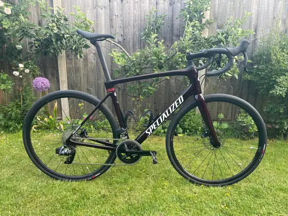 Black and red Specialized road bike